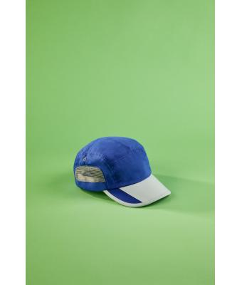 Unisex 5 Panel Sportive Cap Royal/lichtgrijs 7755