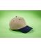 Unisexe Casquette sandwich 5 panneaux Beige/marine/beige 7759