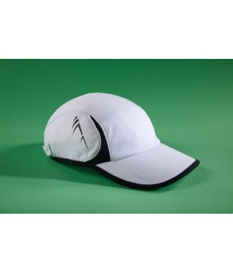 Unisex Running 4 Panel Cap Wit/rood 7777