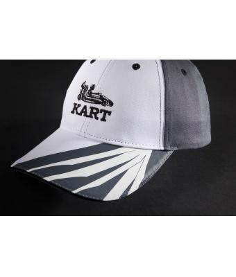 Unisex 6 Panel Craftsmen Cap - STRONG - Rood/zwart/wit 8146