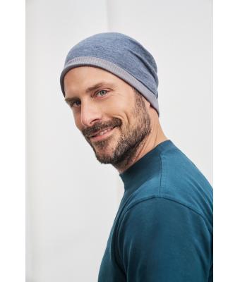 Unisex Heather Summer Beanie Groen-melange/donkergrijs 8127