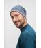Unisex Heather Summer Beanie Zwart-melange/donkergrijs 8127