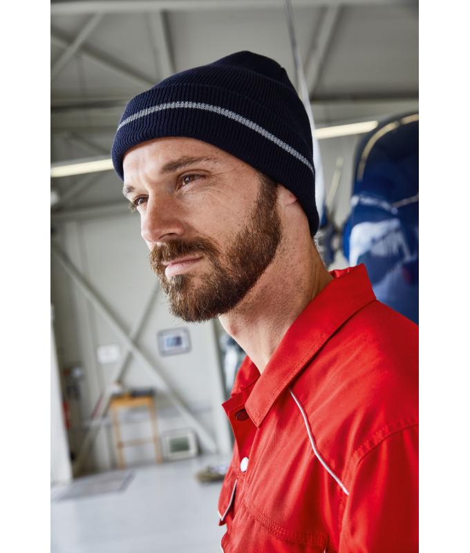 Unisex Reflective Beanie Bright-yellow/silver 8702