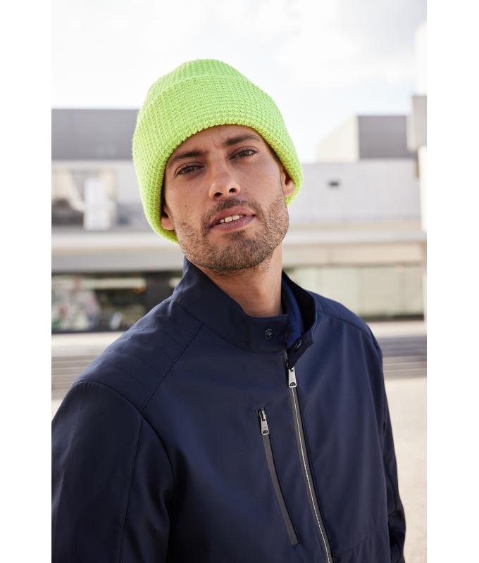 Unisex Reflective Winter Beanie Bright-yellow 10558