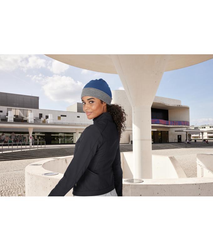 Unisexe Bonnet réversible Gris-mélange/gris chiné 11118