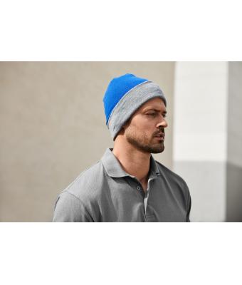 Unisexe Bonnet réversible Rouge/gris-chiné 11118