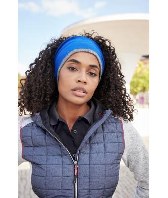 Unisex Reversible Headband Zwart/heather grijs 11119
