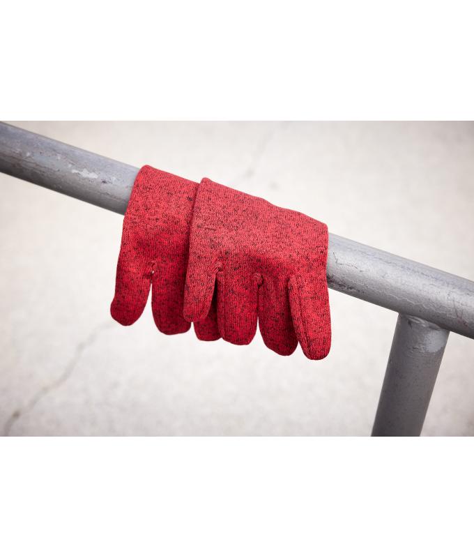 Unisex Fleece-Gloves Rood-melange 11192