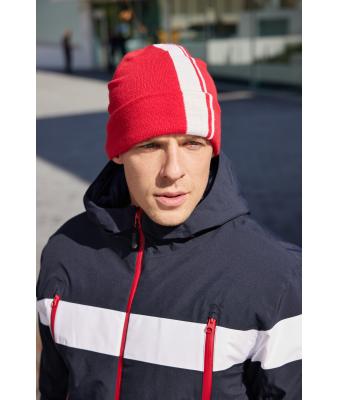 Unisexe Bonnet d'hiver Noir/blanc 11495