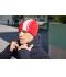 Unisex Winter Beanie Rood/wit 11495