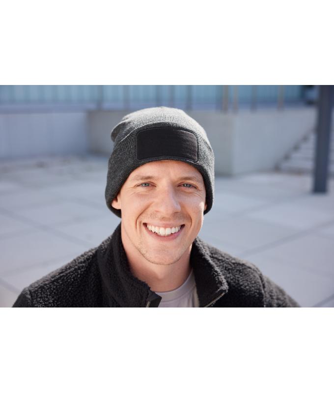 Unisex Beanie with Patch (10cm x 5cm)- Thinsulate Rood 11500