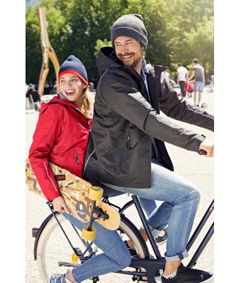 Unisexe Bonnet avec bord contrasté Marine/blanc 7808