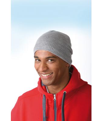 Unisex Knitted Beanie with Fleece Inset Zwart 7832