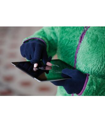 Unisexe Gants tactiles micro-polaire Marine 7997
