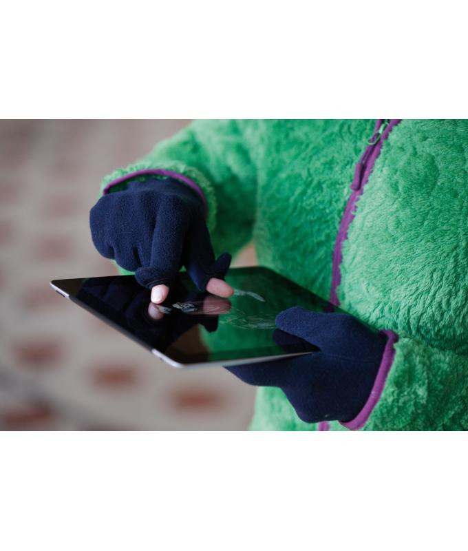 Unisex Touch-Screen Fleece Gloves Zwart 7997