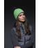 Unisex Pompon Hat with Contrast Stripe Carbon/yellow 8110