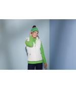 Unisex Pompon Hat with Contrast Stripe Navy/white 8110