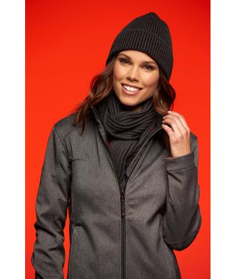 Unisex Ribbed Beanie Anthracite/black 8320