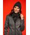 Unisex Ribbed Beanie Donkerrood/antraciet 8320