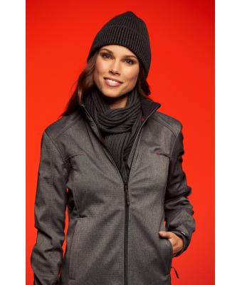 Unisex Ribbed Scarf Donkerrood/antraciet 8321