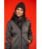 Unisex Ribbed Scarf Antraciet/zwart 8321