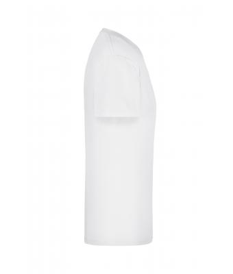 Unisexe T-shirt col V Blanc 7181