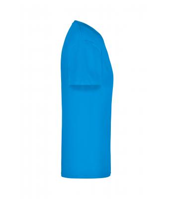 Unisexe T-shirt col V Turquoise 7181