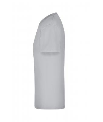 Unisexe T-shirt col V Gris-clair 7181