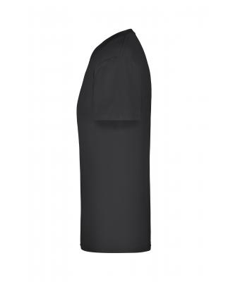 Unisexe T-shirt col V Noir 7181