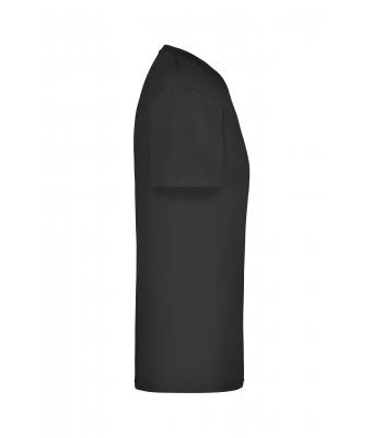 Unisexe T-shirt col V Noir 7181