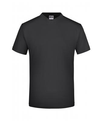 Unisexe T-shirt col V Noir 7181