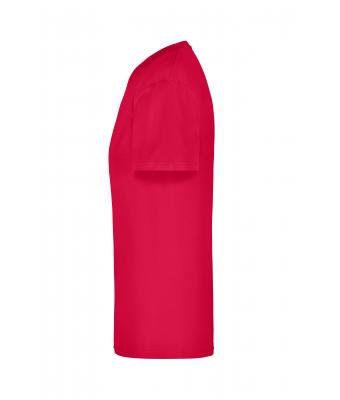 Unisexe T-shirt col V Rouge 7181