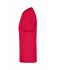 Unisexe T-shirt col V Rouge 7181