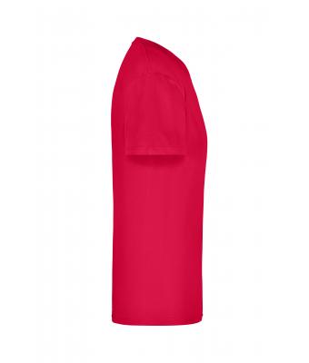 Unisexe T-shirt col V Rouge 7181