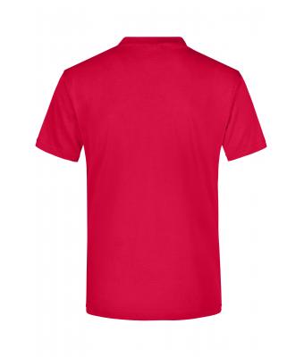 Unisexe T-shirt col V Rouge 7181