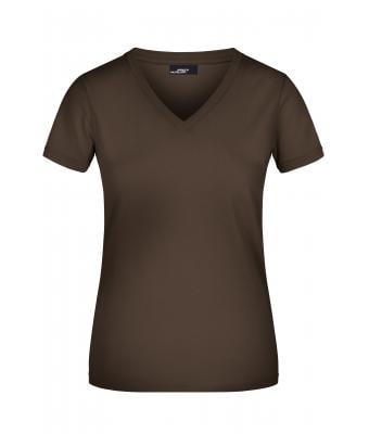 Damen Ladies' V-T Brown 7182