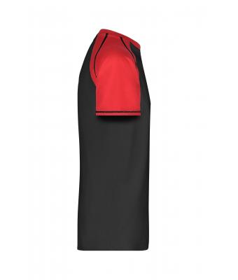 Men Men's Raglan-T Black/red 7188