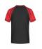 Men Men's Raglan-T Black/red 7188