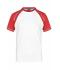 Heren Men's Raglan-T Wit/rood 7188