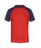 Heren Men's Raglan-T Rood/navy 7188
