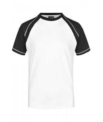 Heren Men's Raglan-T Wit/zwart 7188