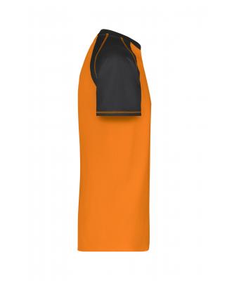 Heren Men's Raglan-T Oranje/zwart 7188