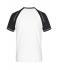 Homme T-shirt bicolore homme 160 g/m² Blanc/noir 7188