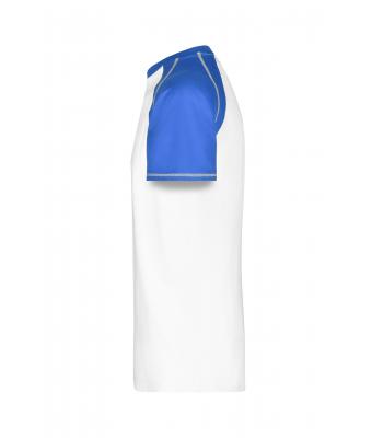 Homme T-shirt bicolore homme 160 g/m² Blanc/royal 7188