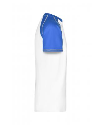 Homme T-shirt bicolore homme 160 g/m² Blanc/royal 7188