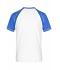 Homme T-shirt bicolore homme 160 g/m² Blanc/royal 7188