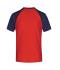 Homme T-shirt bicolore homme 160 g/m² Rouge/marine 7188