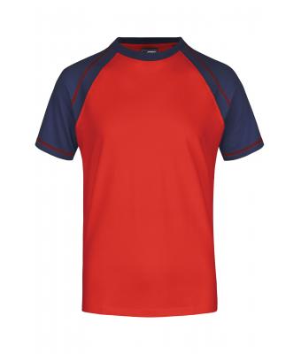 Homme T-shirt bicolore homme 160 g/m² Rouge/marine 7188