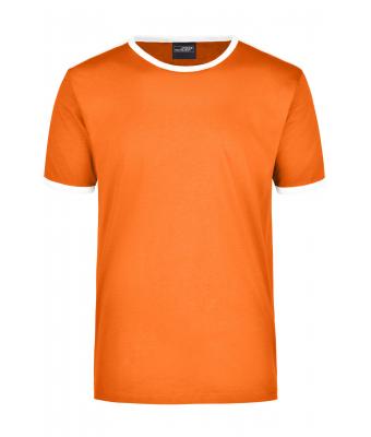 Homme Tee-shirt homme contrasté 160 g/m² Orange/blanc 7195