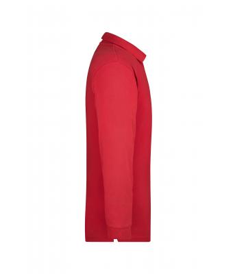 Unisex Polo Piqué Long-Sleeved Red 7200
